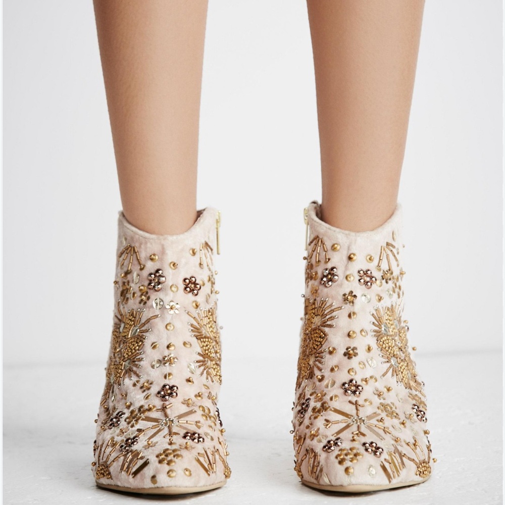 Free People Night Out Embellished Booties EUC - Picture 3 of 10